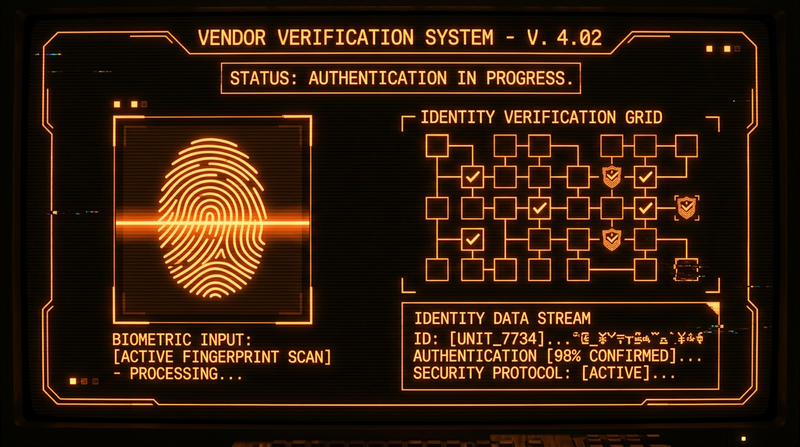 Vendor verification system interface for DrugHub Market