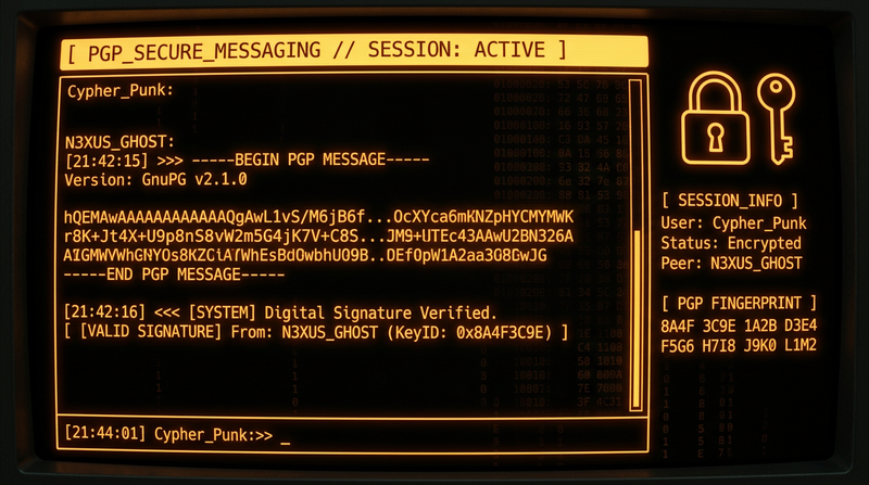 PGP encrypted messaging system on the darknet market