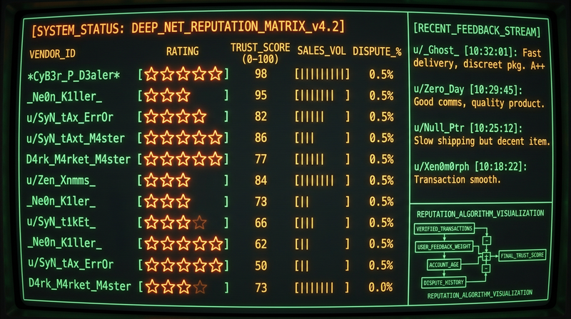 Vendor rating system and trust score algorithm