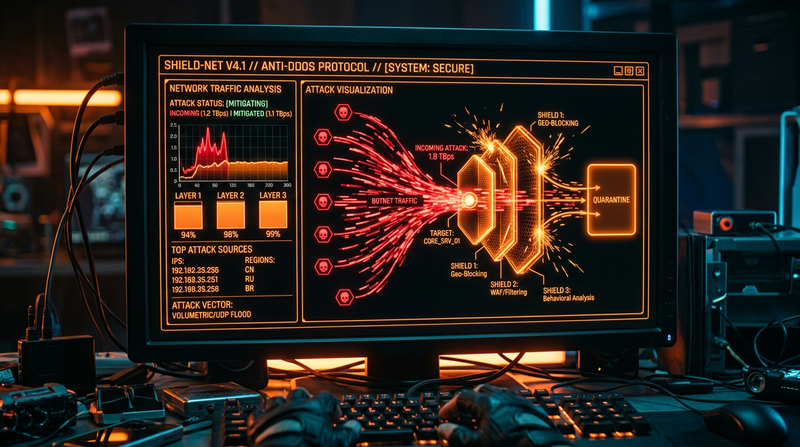 Anti-DDoS protection system for darknet platform