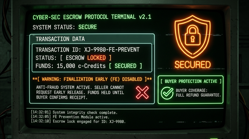 Finalize-early prevention system protecting buyers