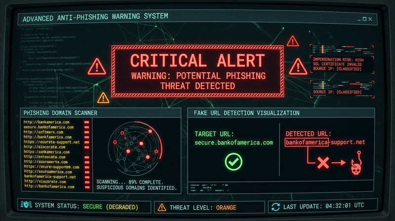 DrugHub Market anti-phishing protocol and fake URL detection